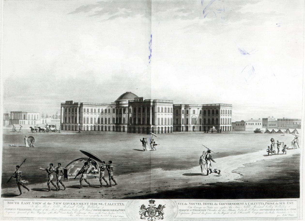 Vista sud-est della nuova Casa del Governo, Calcutta da James Moffat
