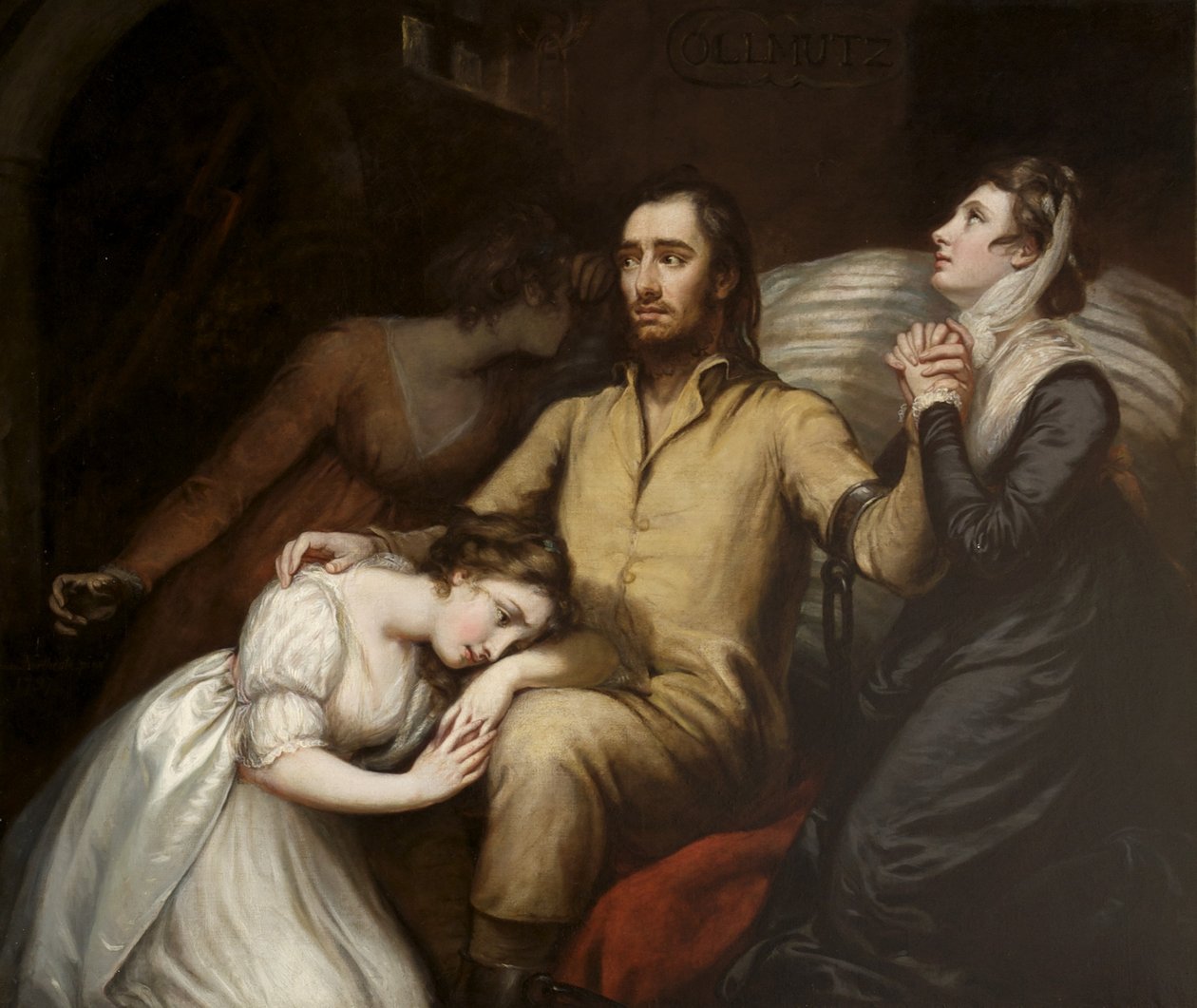 Lafayette nella prigione di Olmütz con sua moglie e le sue figlie da James Northcote