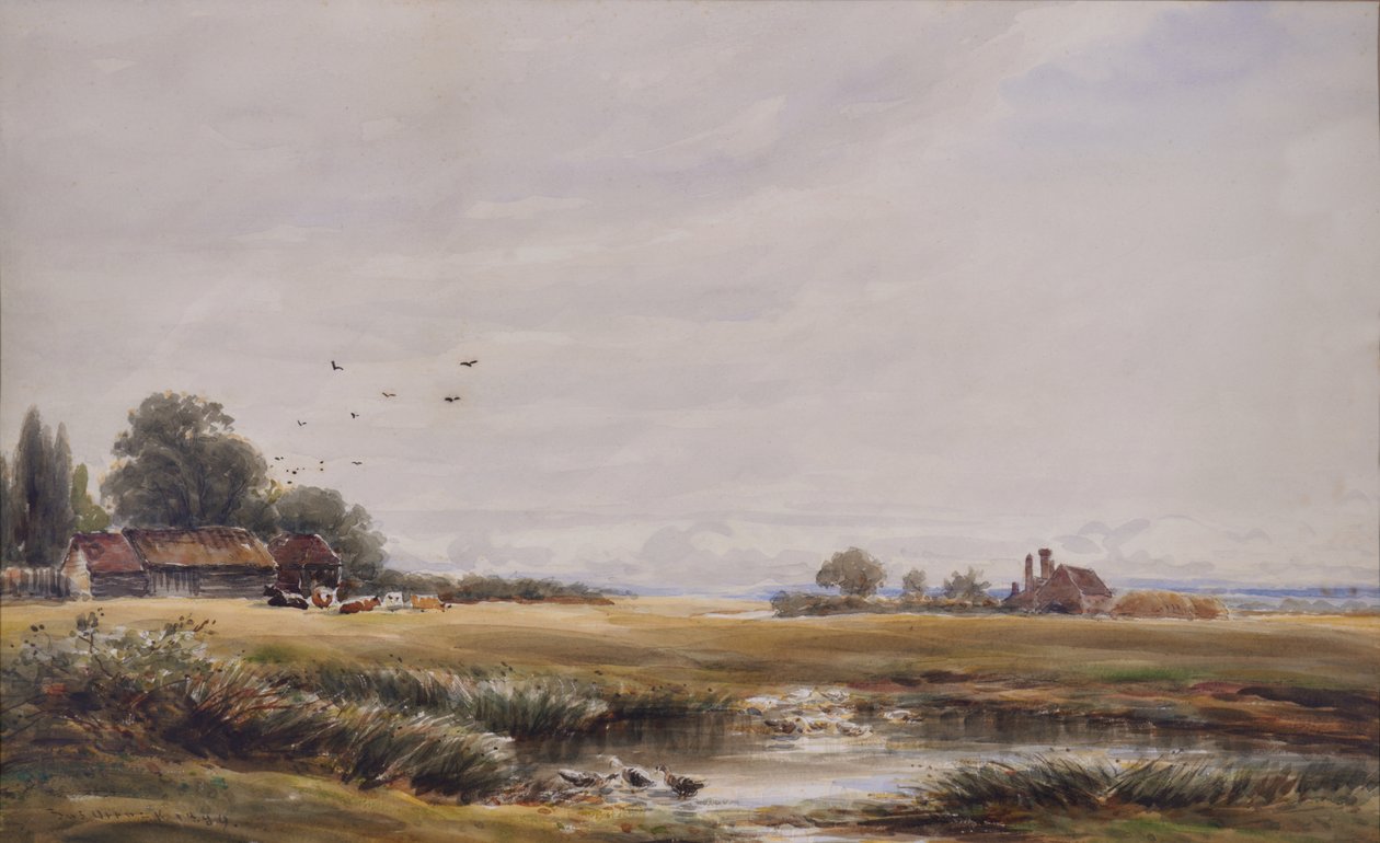 Lo stagno del villaggio da James Orrock