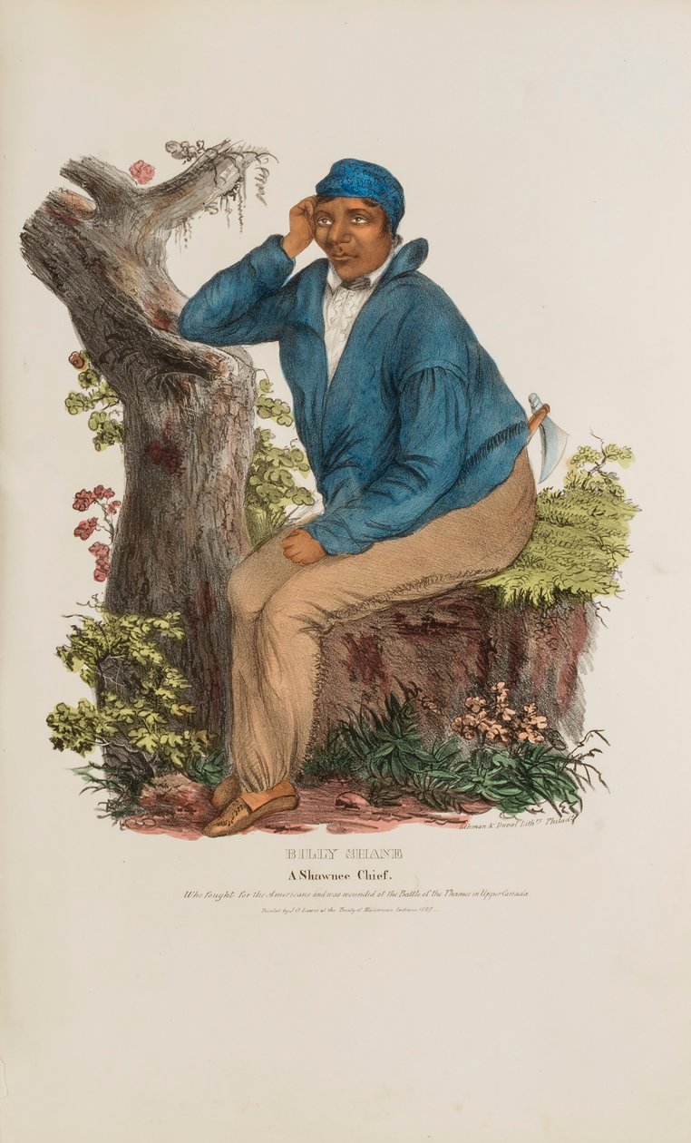 BILLY SHANE; Un capo Shawnee, da Il portafoglio degli aborigeni da James Otto Lewis