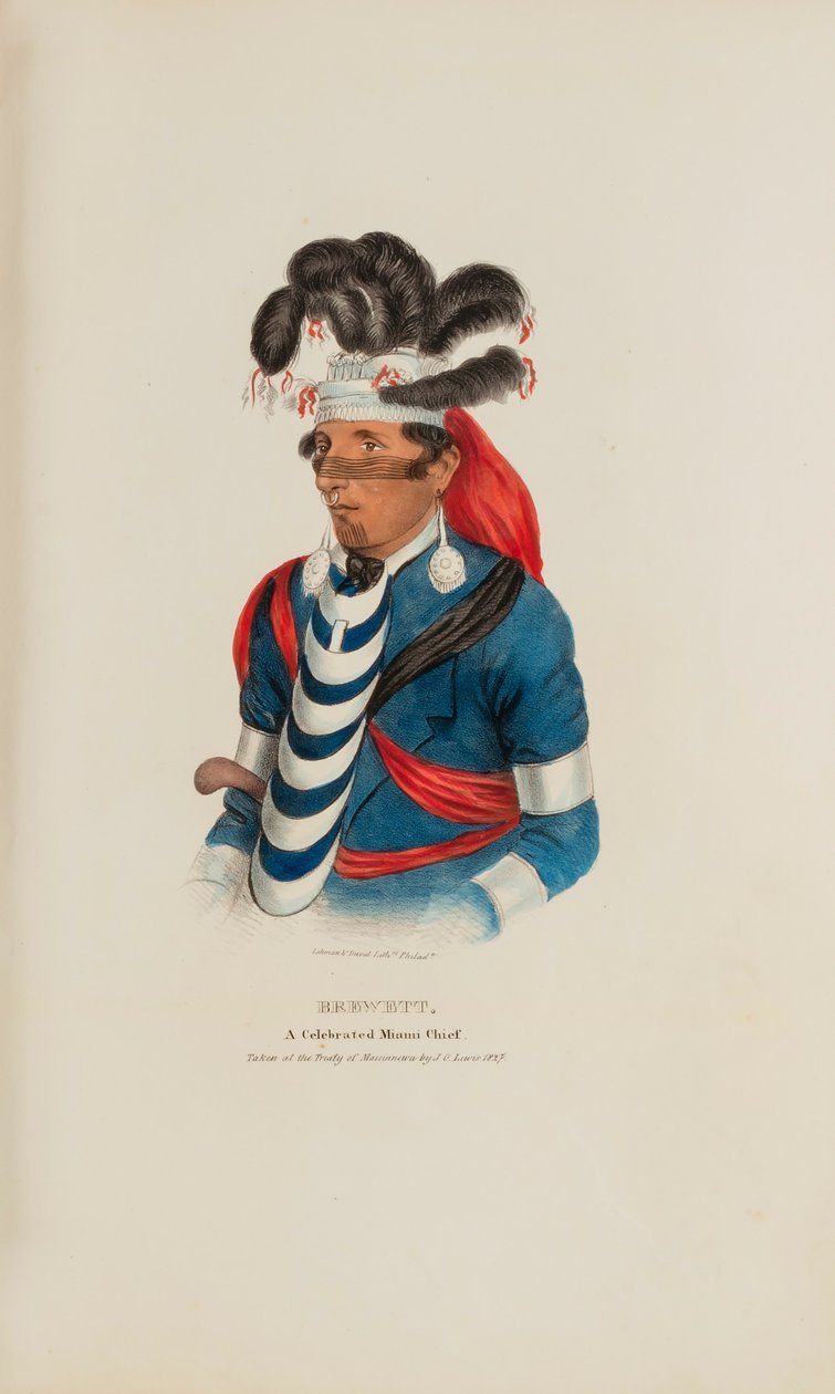 BREWETT; Un celebre capo di Miami, da The Aboriginal Portfolio (Il portafoglio degli aborigeni) da James Otto Lewis