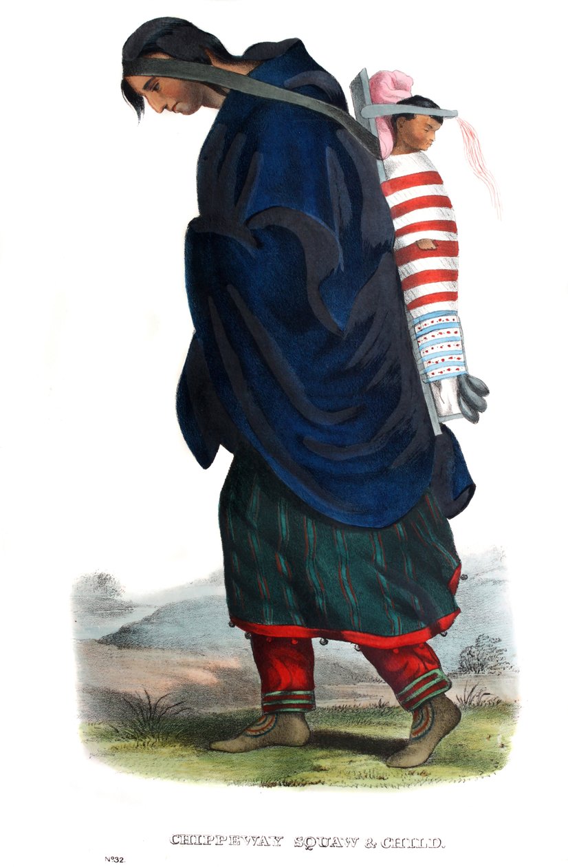 Donna e bambino Chippeway (Ojibwe) da James Otto Lewis
