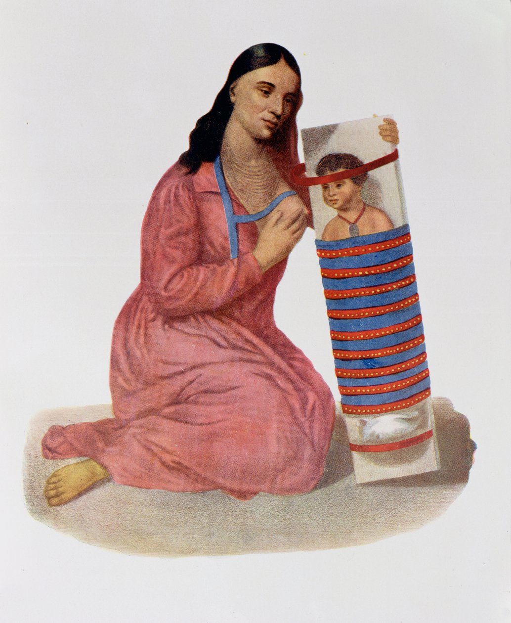 Madre e figlio Chippeway, 1826, illustrazione da 
