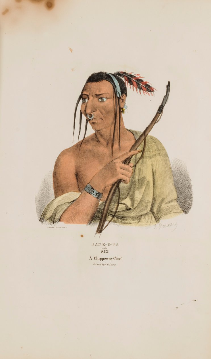 JACK-O-PA o i Sei; un capo Chippeway, da Il portafoglio aborigeno da James Otto Lewis