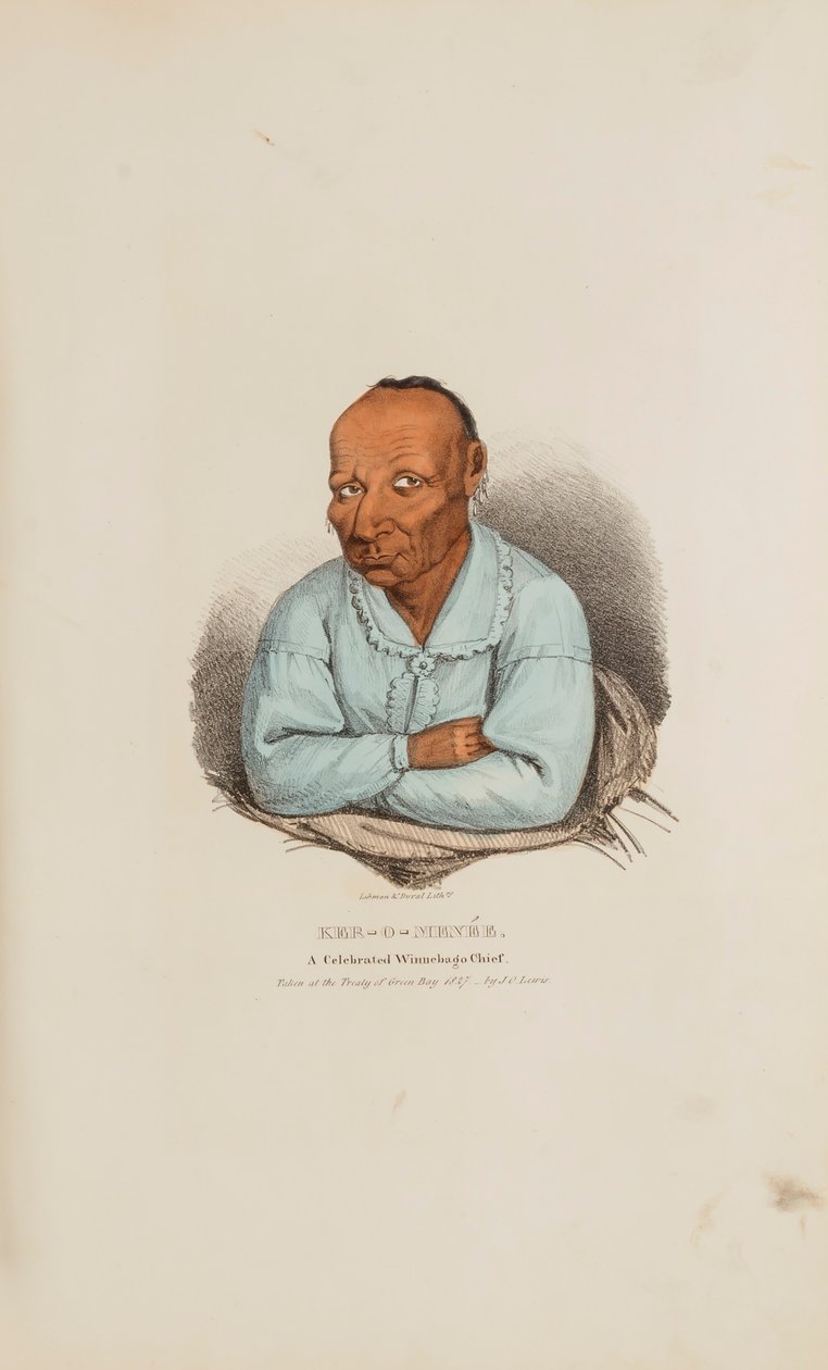 KER-O-MENEE; un famoso capo Winnebago, da Il portafoglio aborigeno da James Otto Lewis