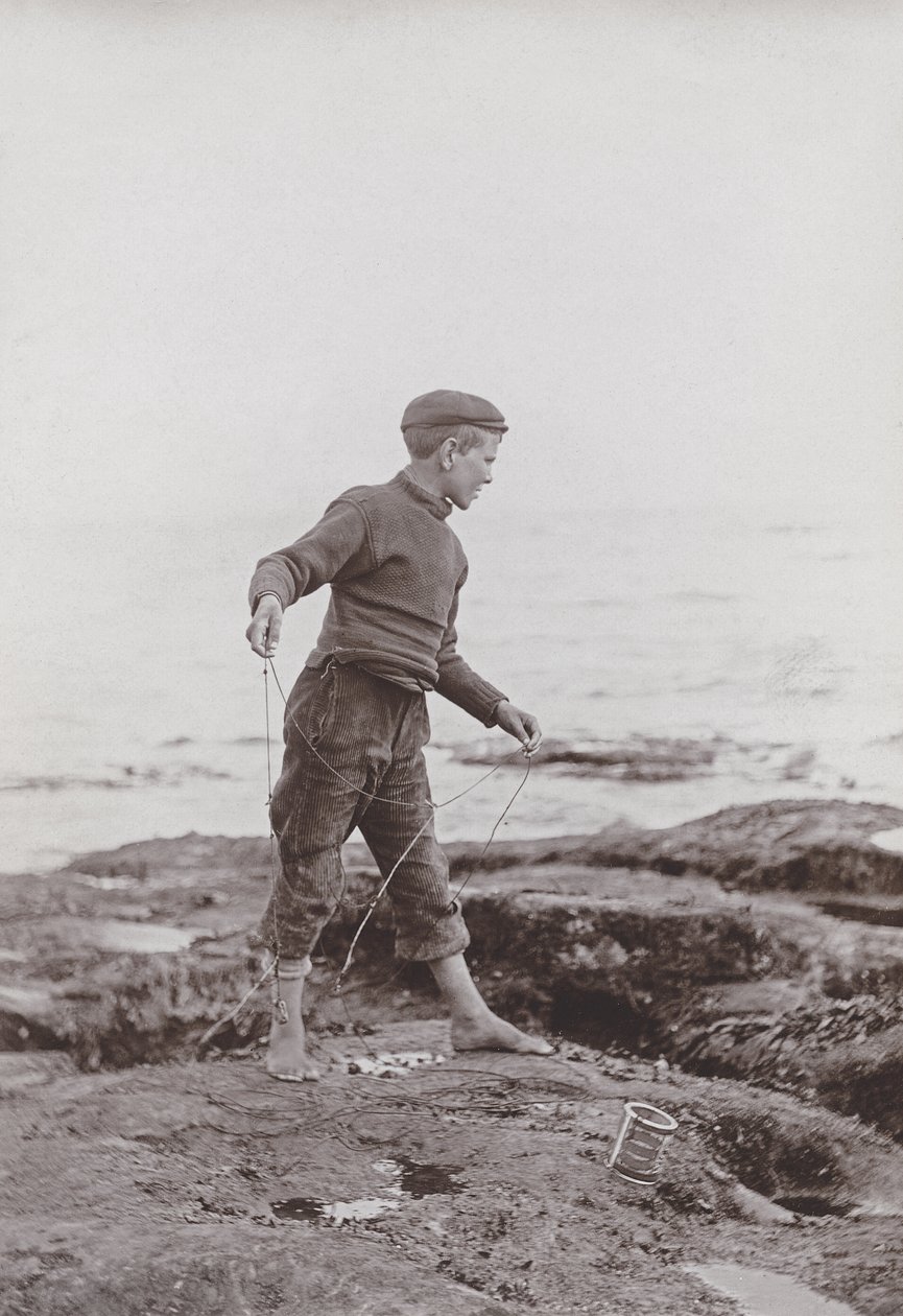 Un ragazzo pescatore, c.1890 da James Patrick