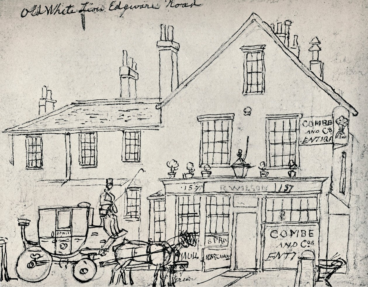 Il vecchio Leone Bianco, Edgware Road, c1821 da James Pollard