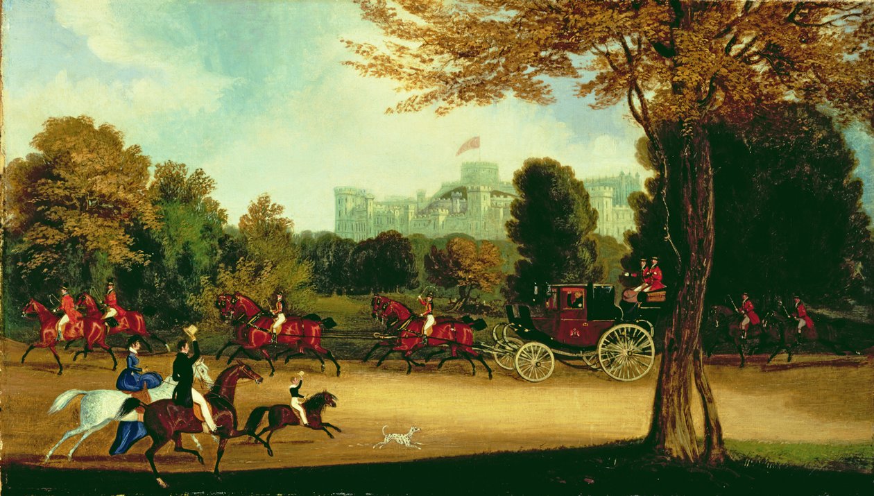 Guglielmo IV che guida nel Parco di Windsor da James Pollard