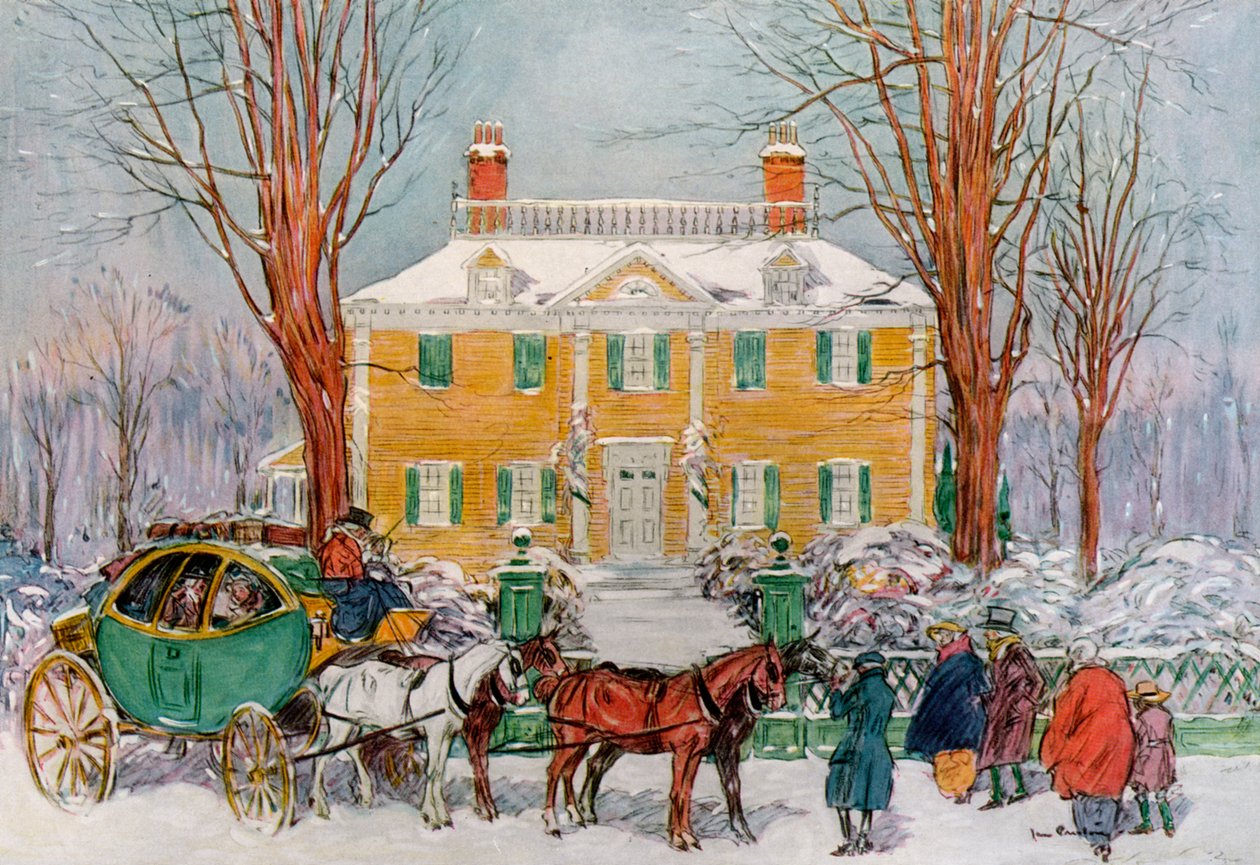 Casa Longfellow, Cambridge, Massachusetts, USA, XVIII secolo, 1921 da James Preston