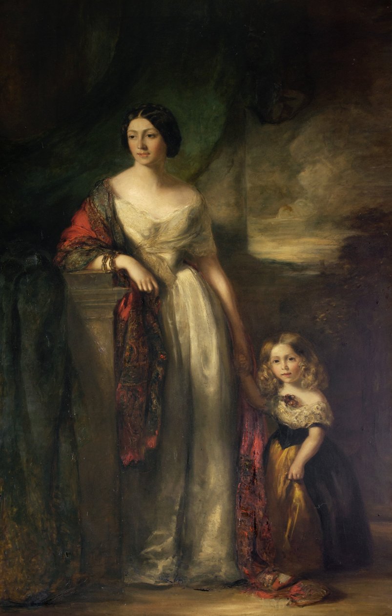 La 2ª Lady de Tabley, con la sua piccola figlia da James Rannie Swinton