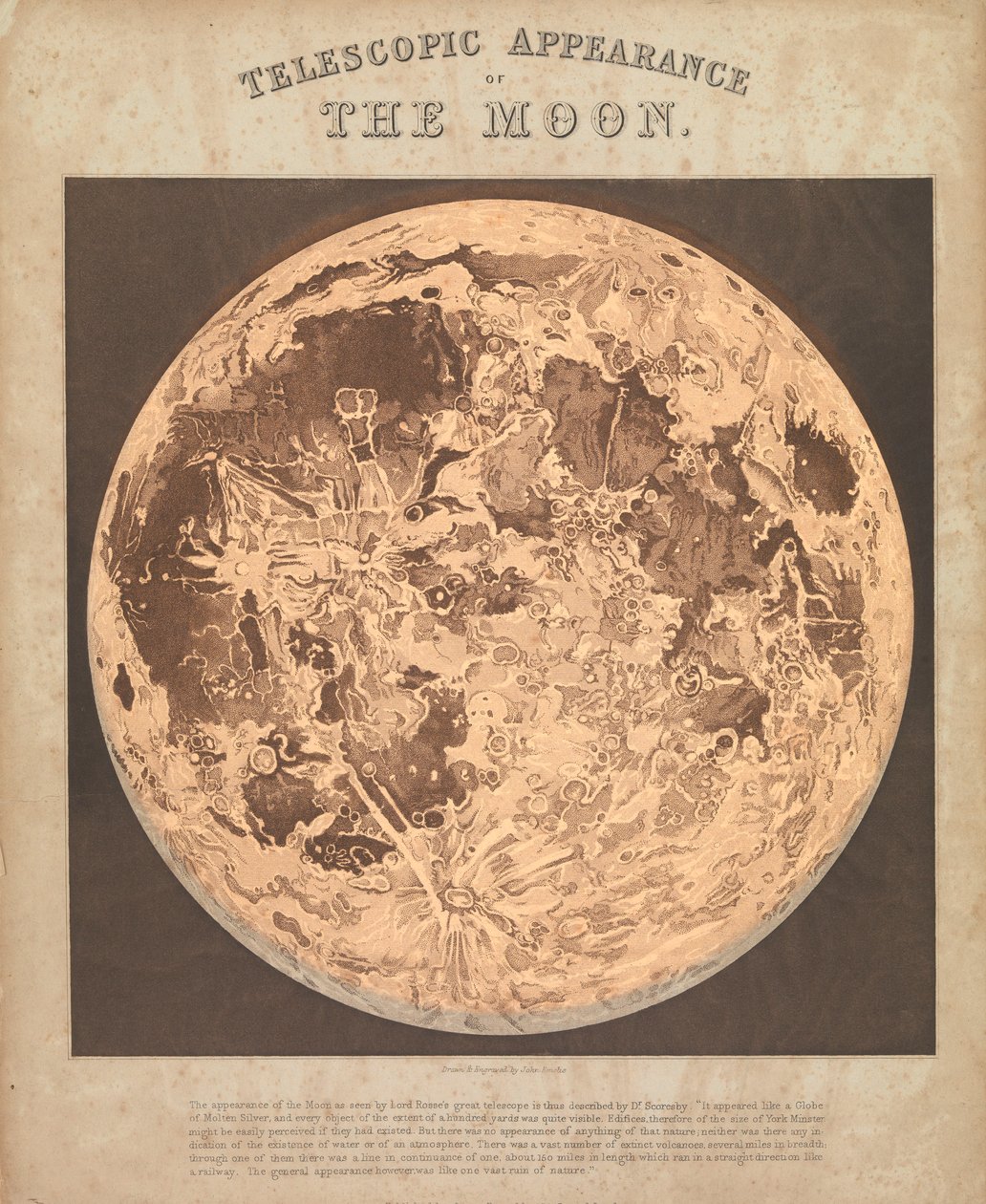 Aspetto telescopico della luna da James Reynolds