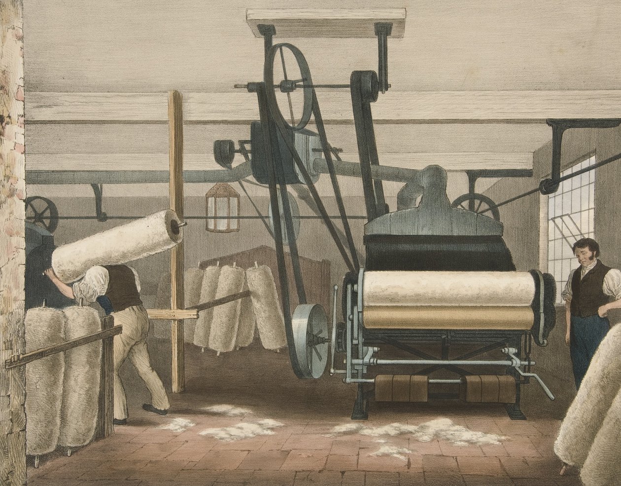 Telaio a Braccio, Progresso del Cotone No. 3, pub. 1840 da James Richard Barfoot
