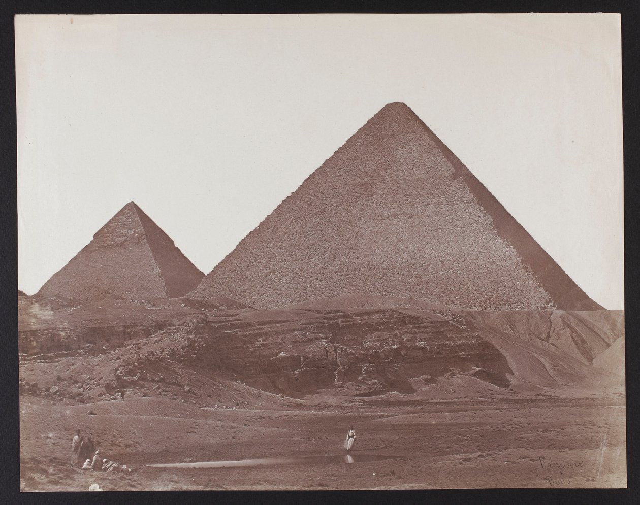Egitto. Giza. Piramidi di Cheope e Chefren da James Robertson