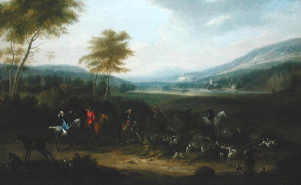 Una festa di caccia in un paesaggio, c.1730 da James Ross