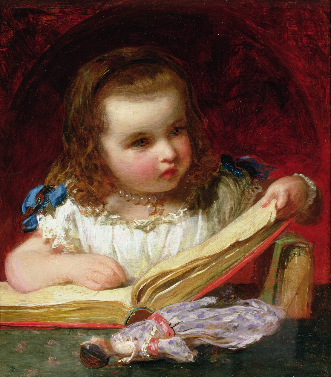 Una ragazza che legge da James Sant