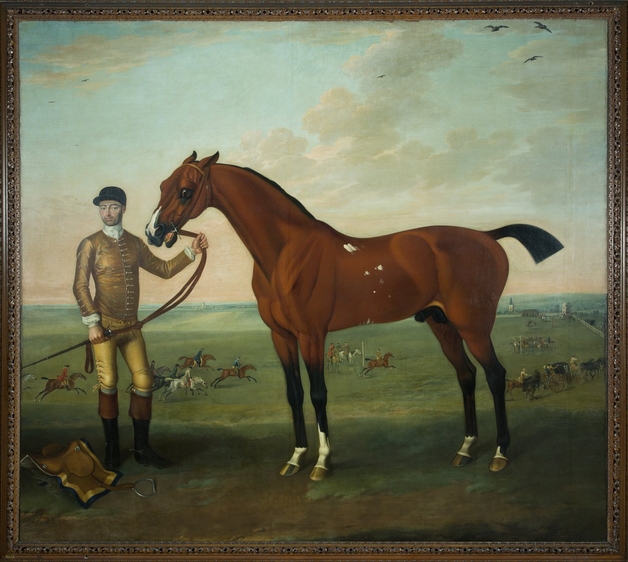 Flying Childers con un groom su Newmarket Heath da James Seymour