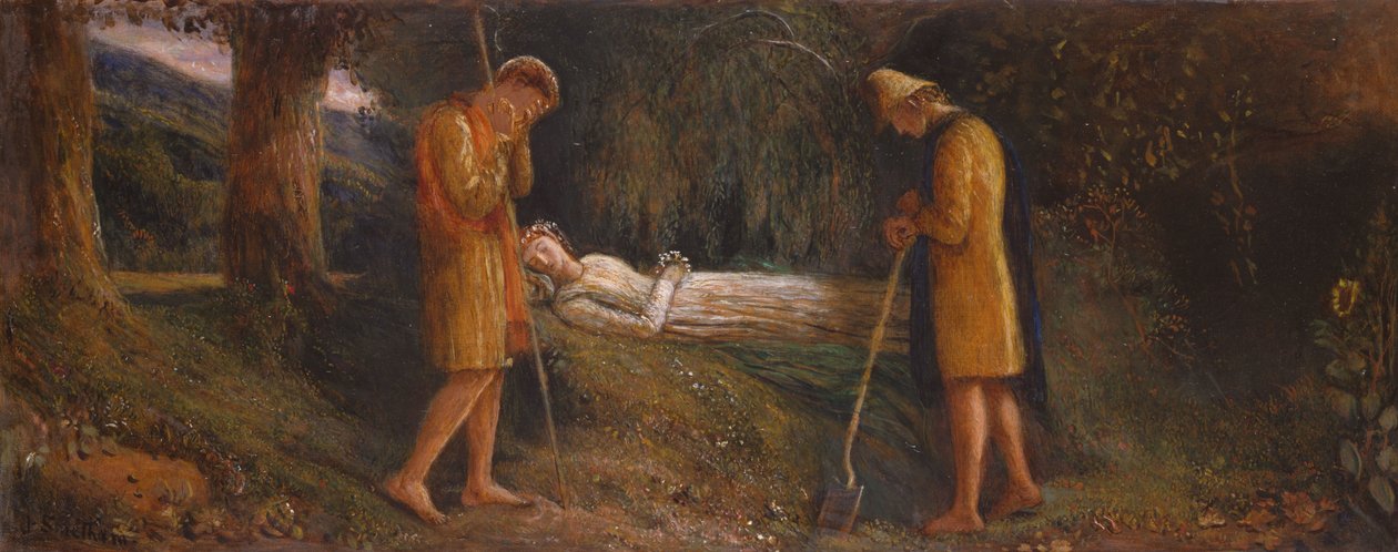 Imogene e i pastori, 1860-1870 da James Smetham