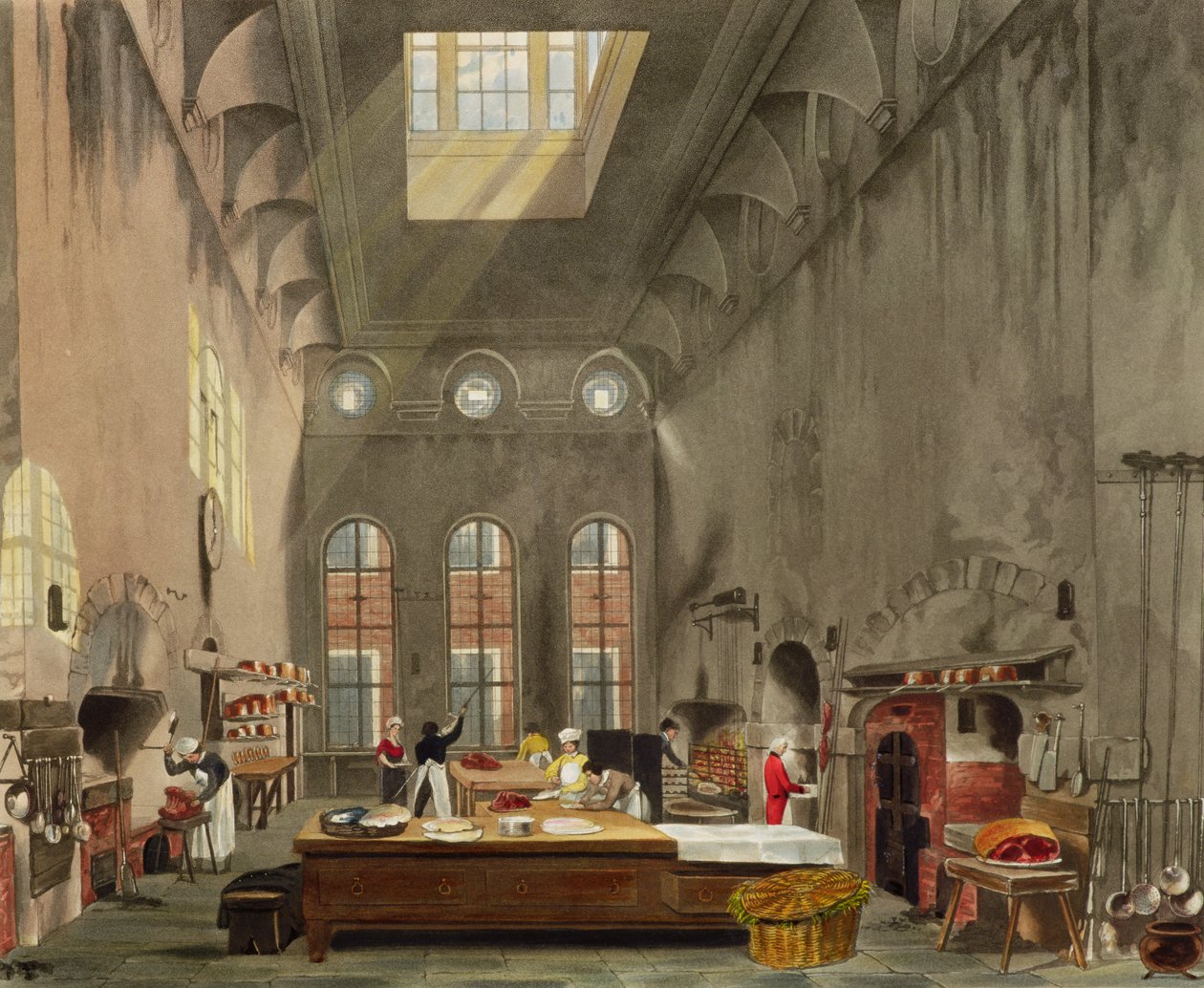 Cucina, Palazzo di St. James, incisione di William James Bennett dal libro 