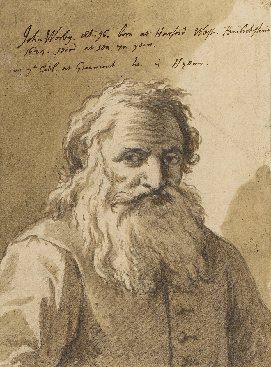 John Worley (1624-1721), c.1720 da James Thornhill