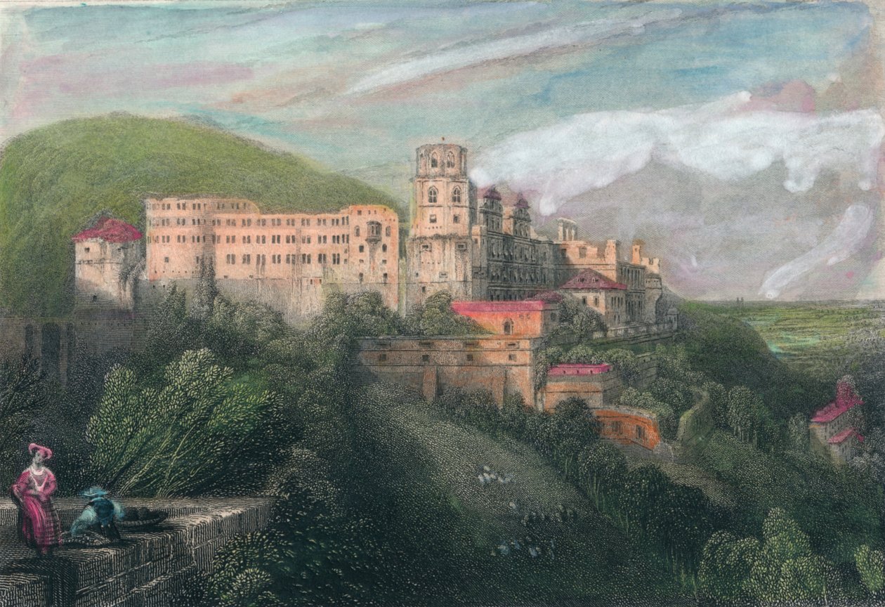 Heidelberg, c1834 da James Tibbitts Willmore