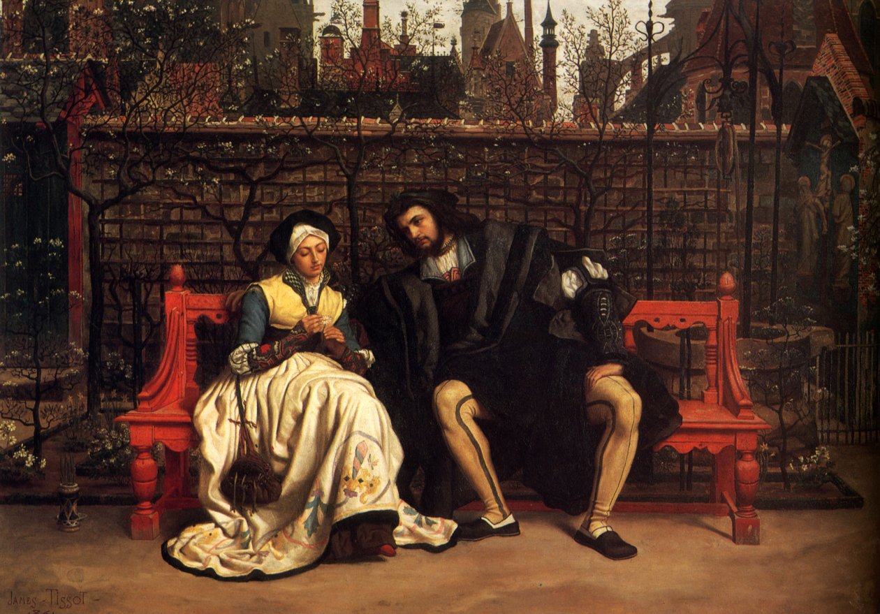 Faust e Marguerite in giardino da James Tissot