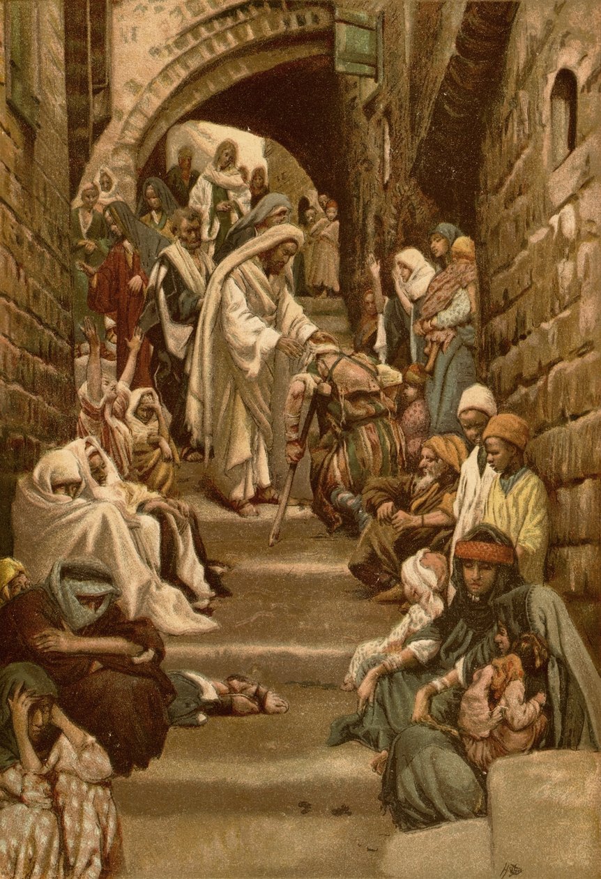 Nei villaggi gli venivano portati i malati da James Tissot