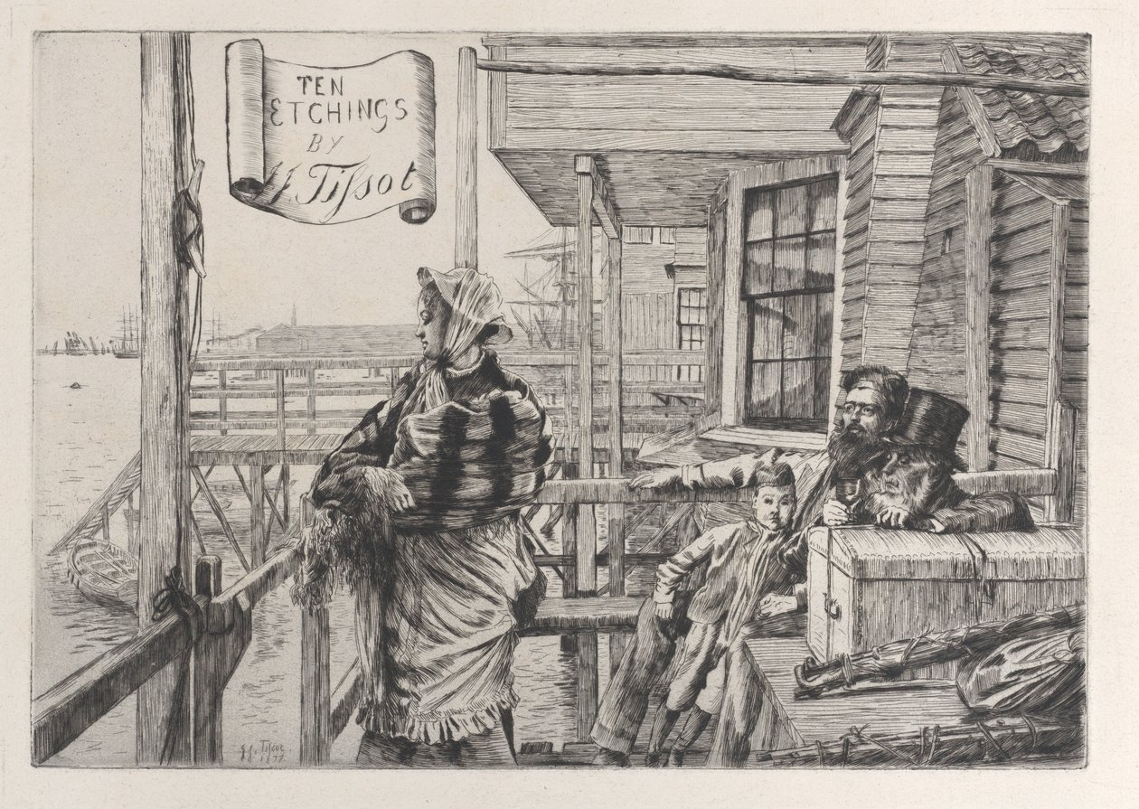The Three Crows Inn, Gravesend, 1877 da James Tissot