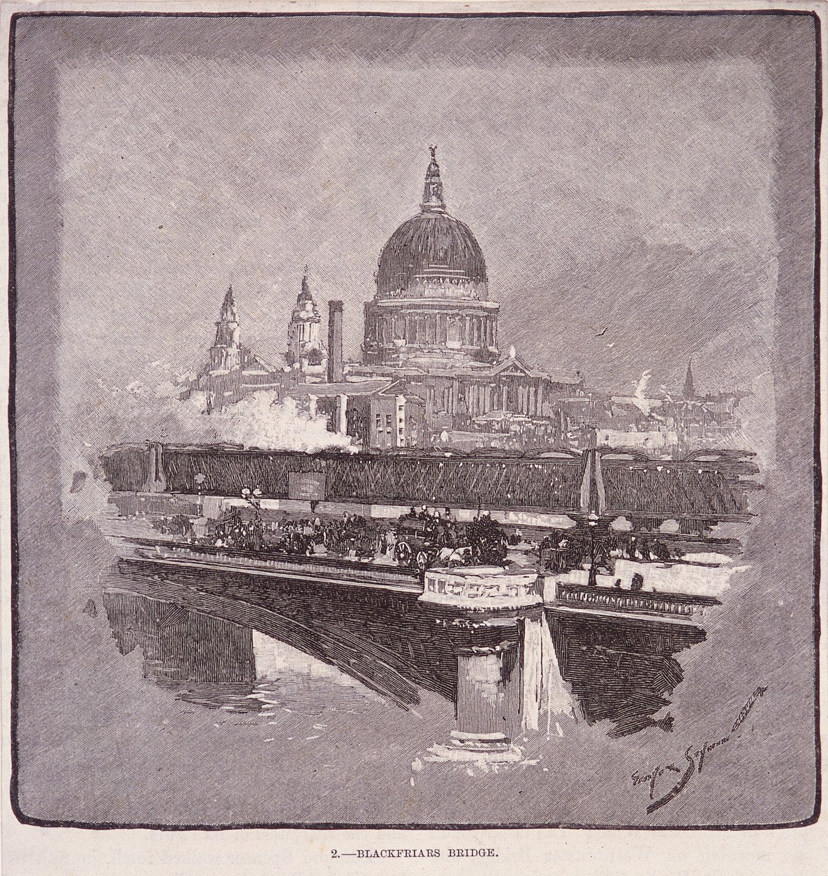 Ponte di Blackfriars, Londra, 1796 da James Walker