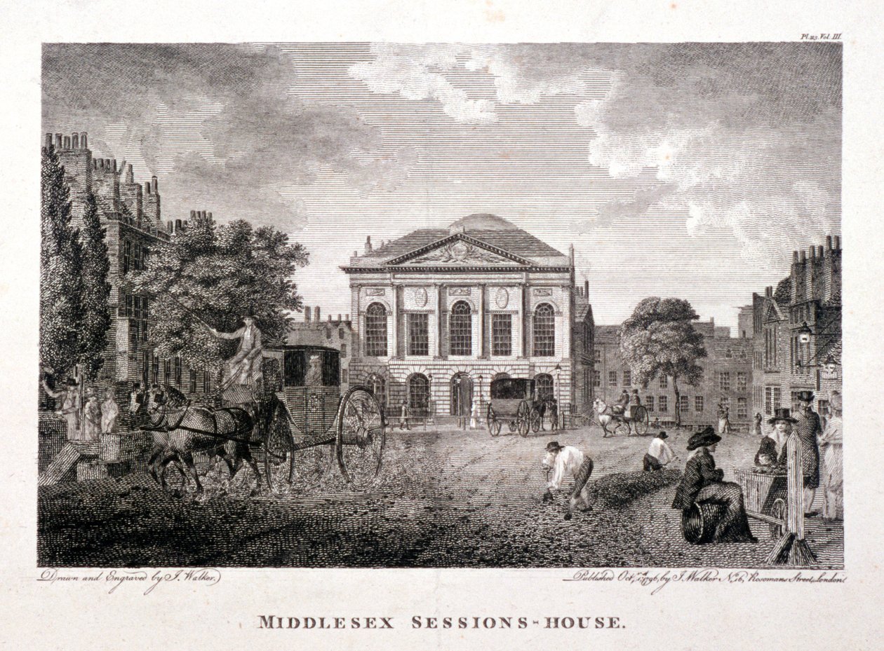 Clerkenwell Green, Finsbury, Londra, 1796 da James Walker
