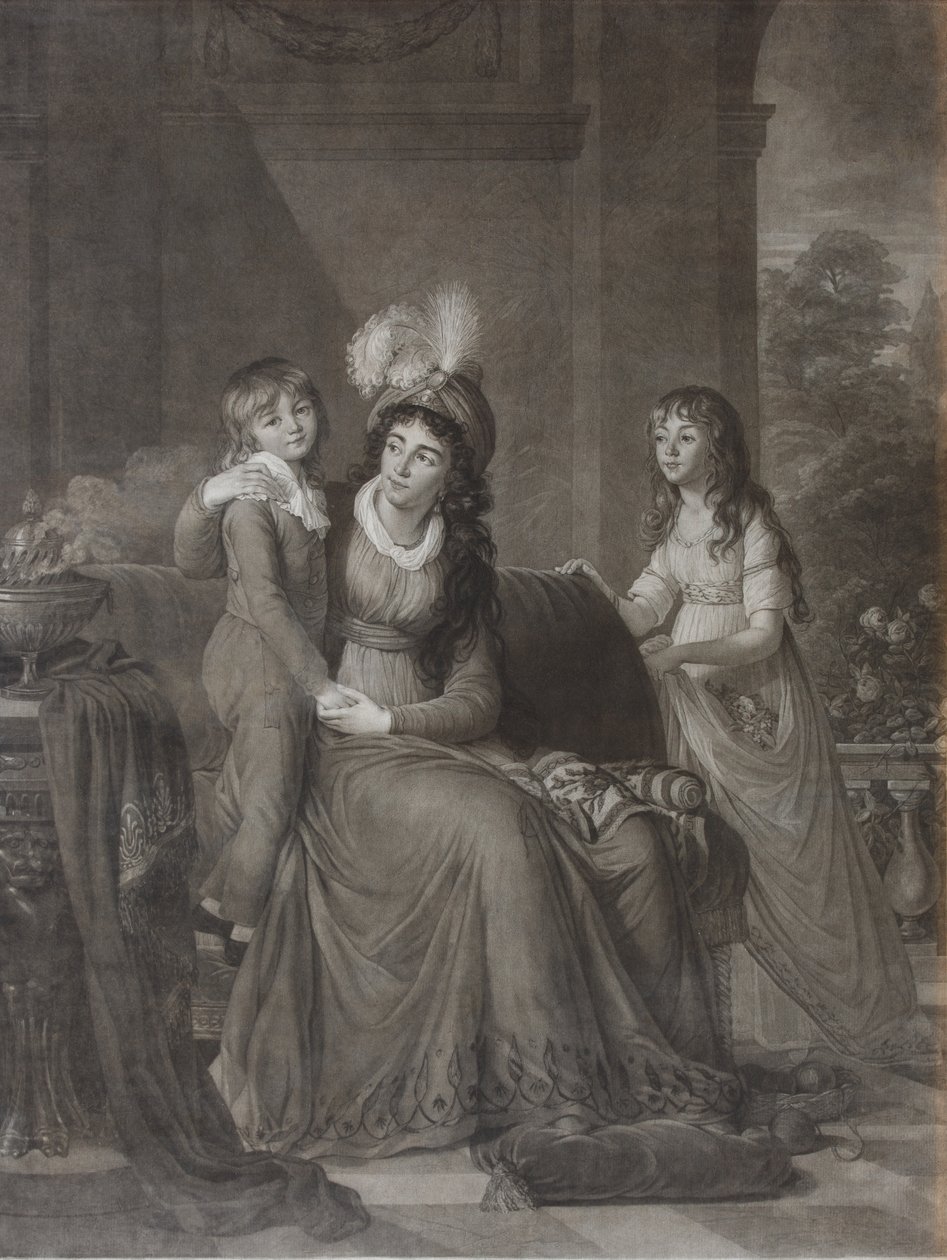 Ritratto di Ekaterina Sergeevna Samoylova, nata Trubetskaya 1763-1830 con bambini, 1797 da James Walker