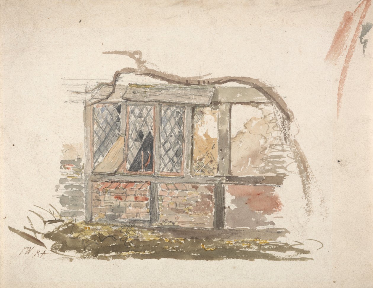 Un muro e una finestra di una capanna da James Ward