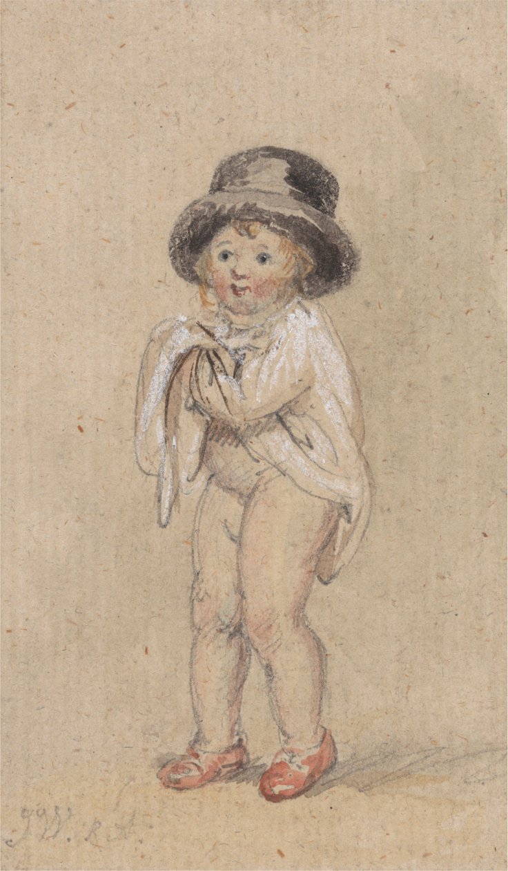 Un bambino con scarpe rosse (Bambino con scarpe rosse e cilindro) da James Ward