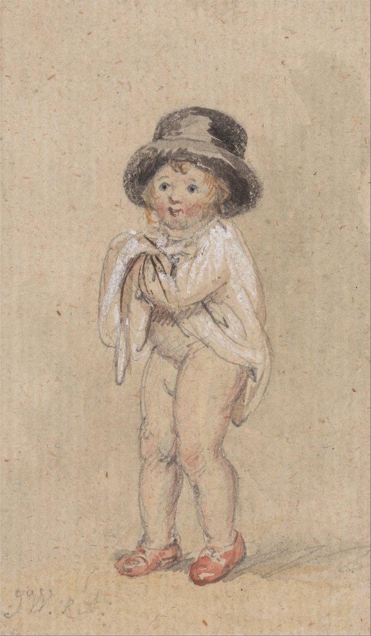 Un bambino con le scarpe rosse (Child with Red Shoes and a Top Hat) da James Ward
