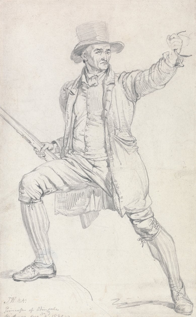 Studio per il Personaggio Centrale nel Dipinto di Ward "Il Ladro di Cervi" da James Ward