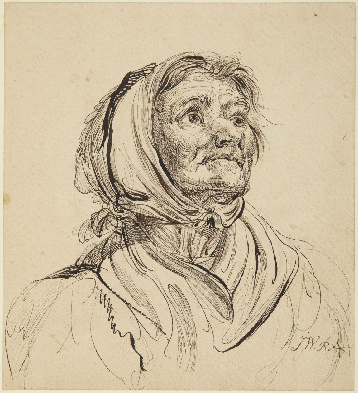Testa di donna anziana da James Ward