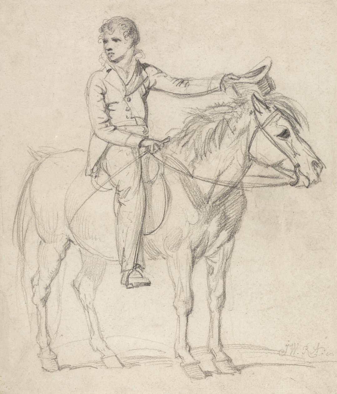 Lord Stanhope da ragazzo che cavalca un pony da James Ward