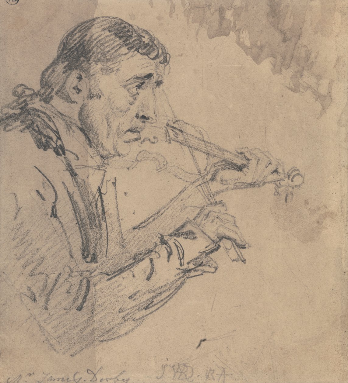 Il signor James Derby suona il violino da James Ward