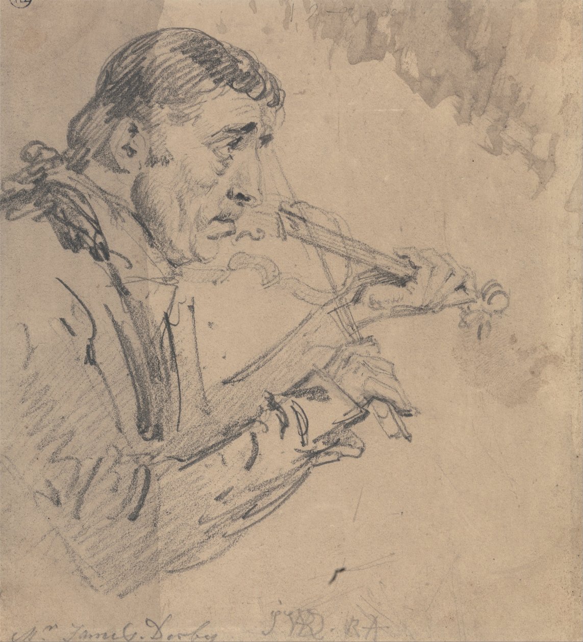 Il signor James Derby suona il violino da James Ward