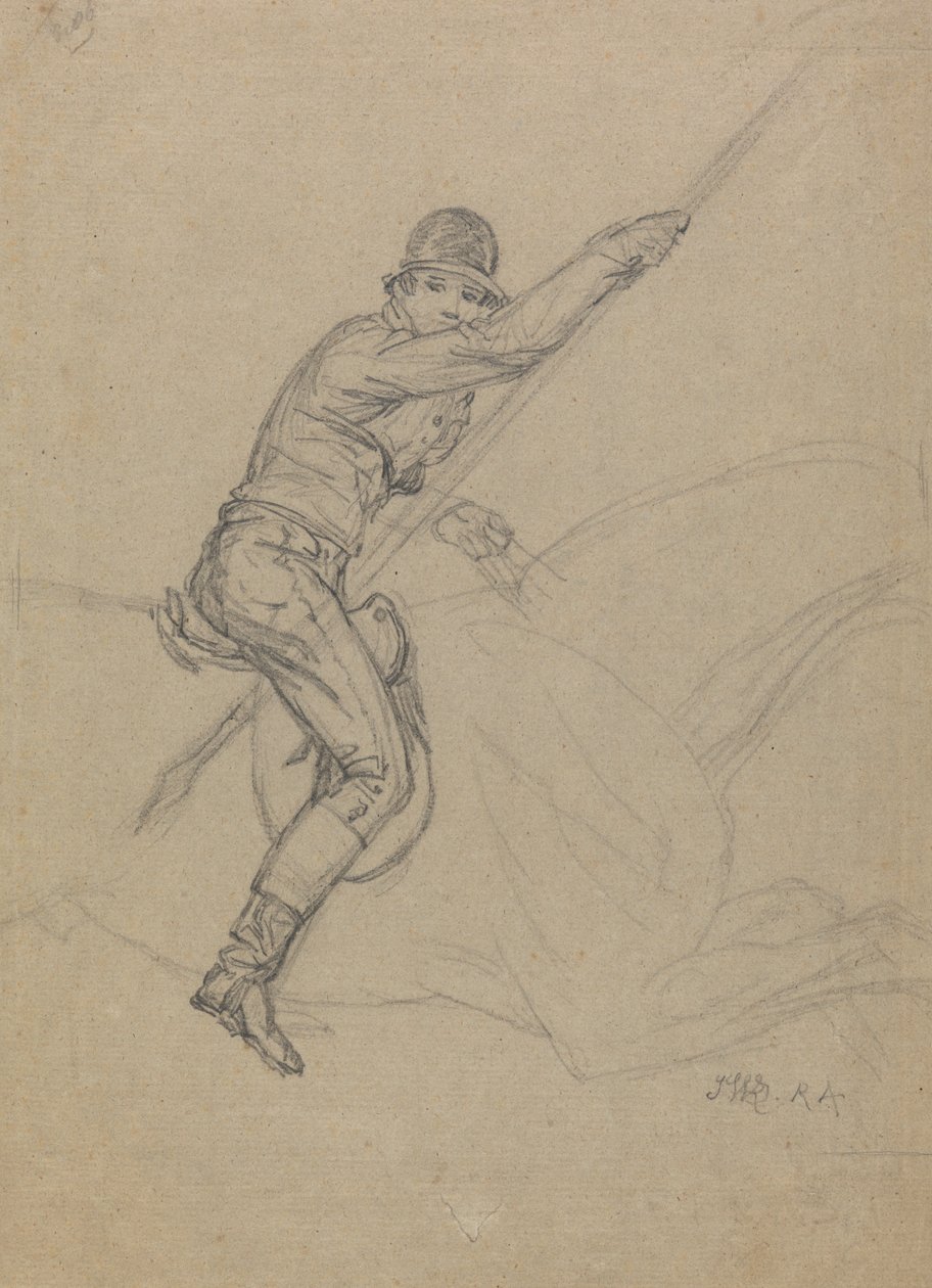 Sir Charles Blunt che caccia il cinghiale e sfugge alla tigre: uno studio per uno dei quattro dipinti realizzati nel 1815 da James Ward