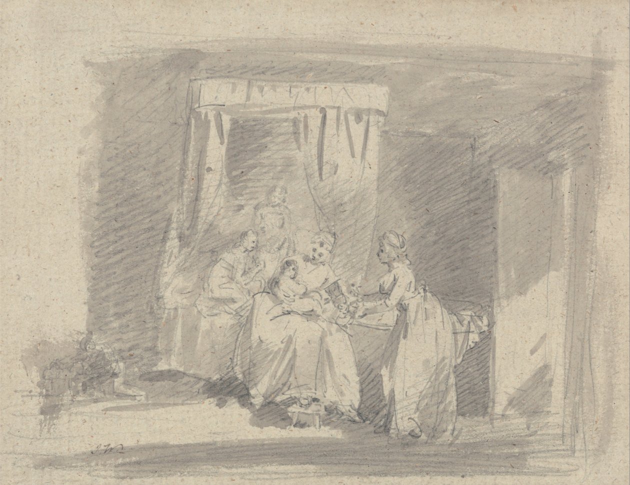 Studio per La bustarella della madre, o La tentazione di essere lavati da James Ward