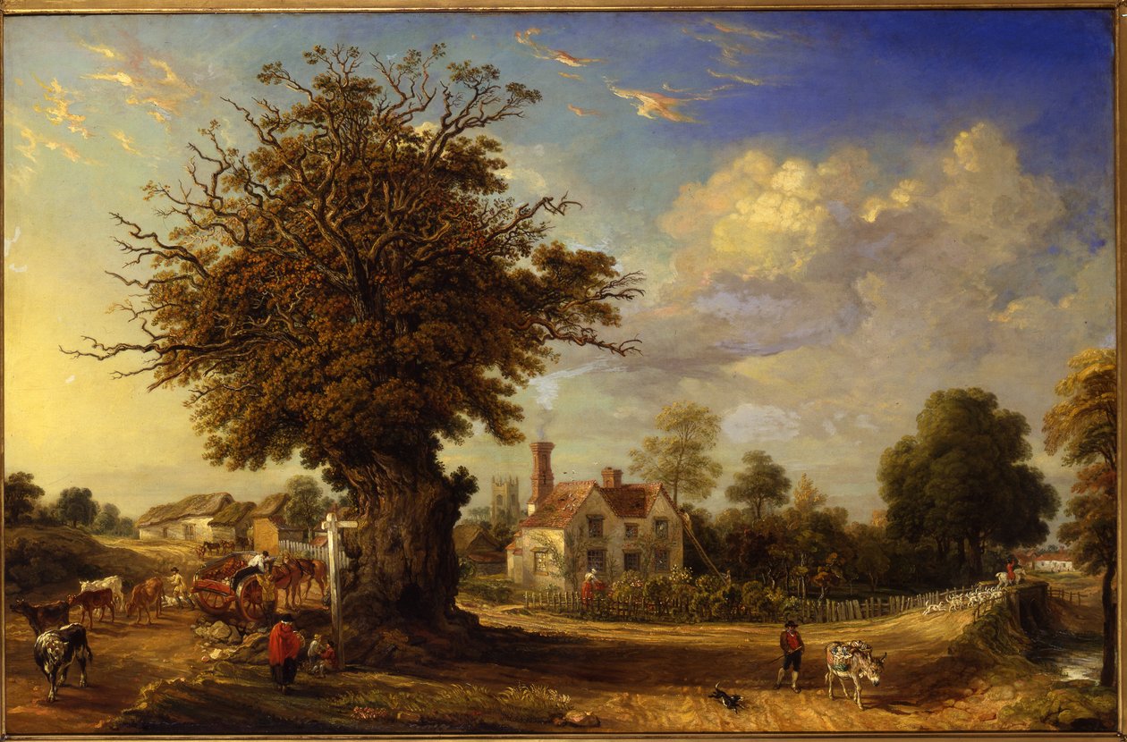 La quercia di Yeldham a Great Yeldham, Essex, 1833 da James Ward