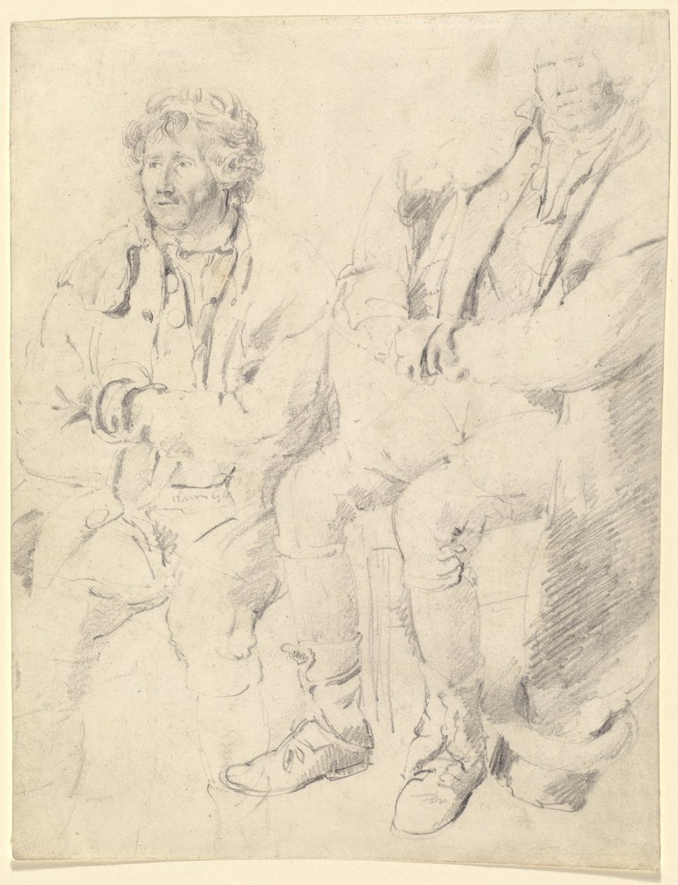 Due studi di un uomo seduto da James Ward