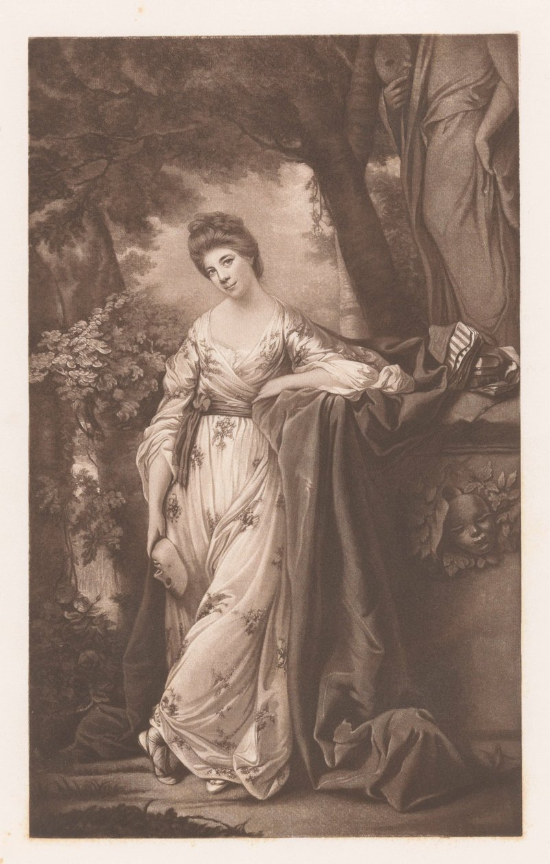 Ritratto di Frances Abington-Barton come Thalia da James Watson (prentmaker)