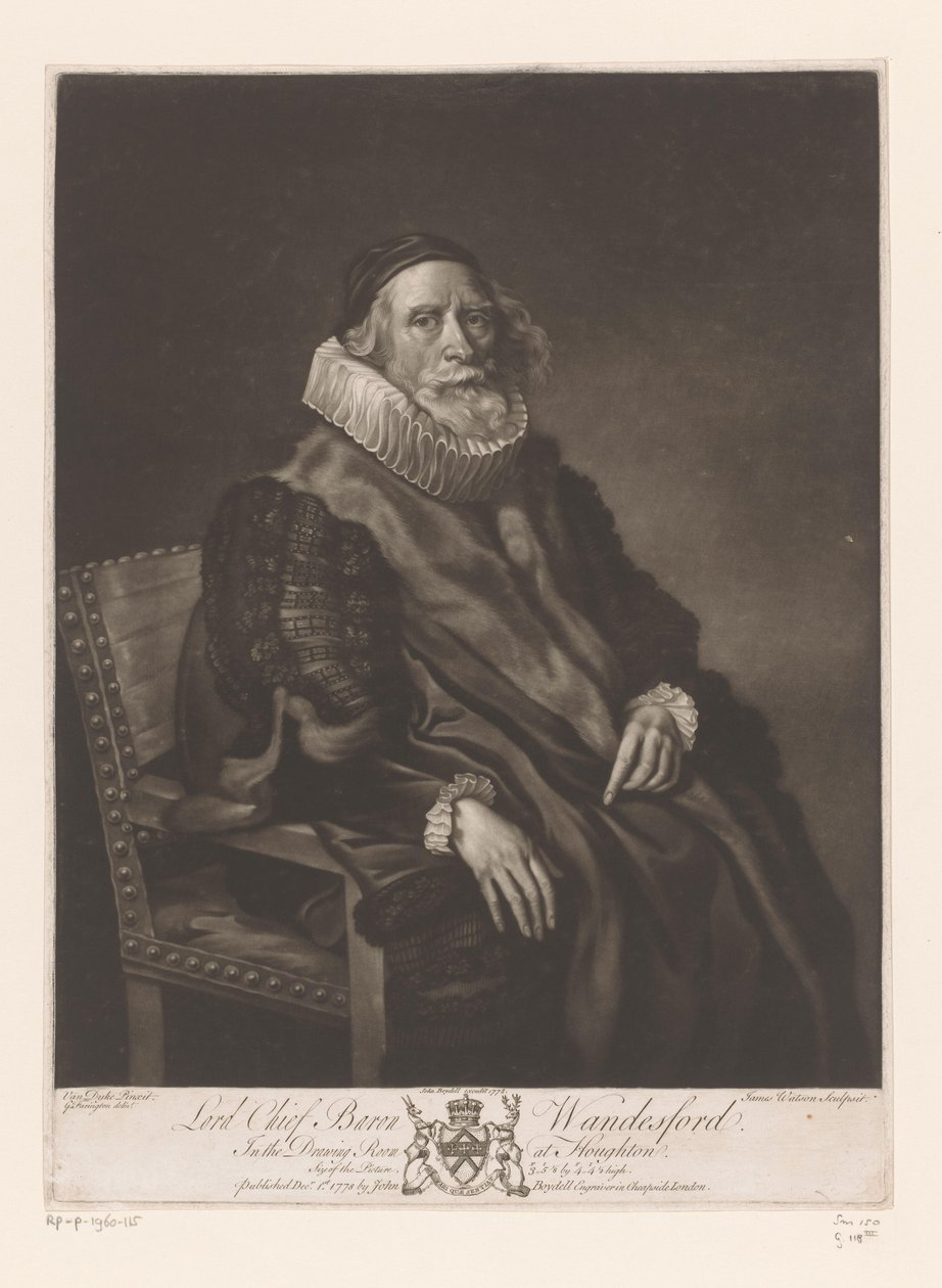 Ritratto di Rowland Wandesford da James Watson (prentmaker)