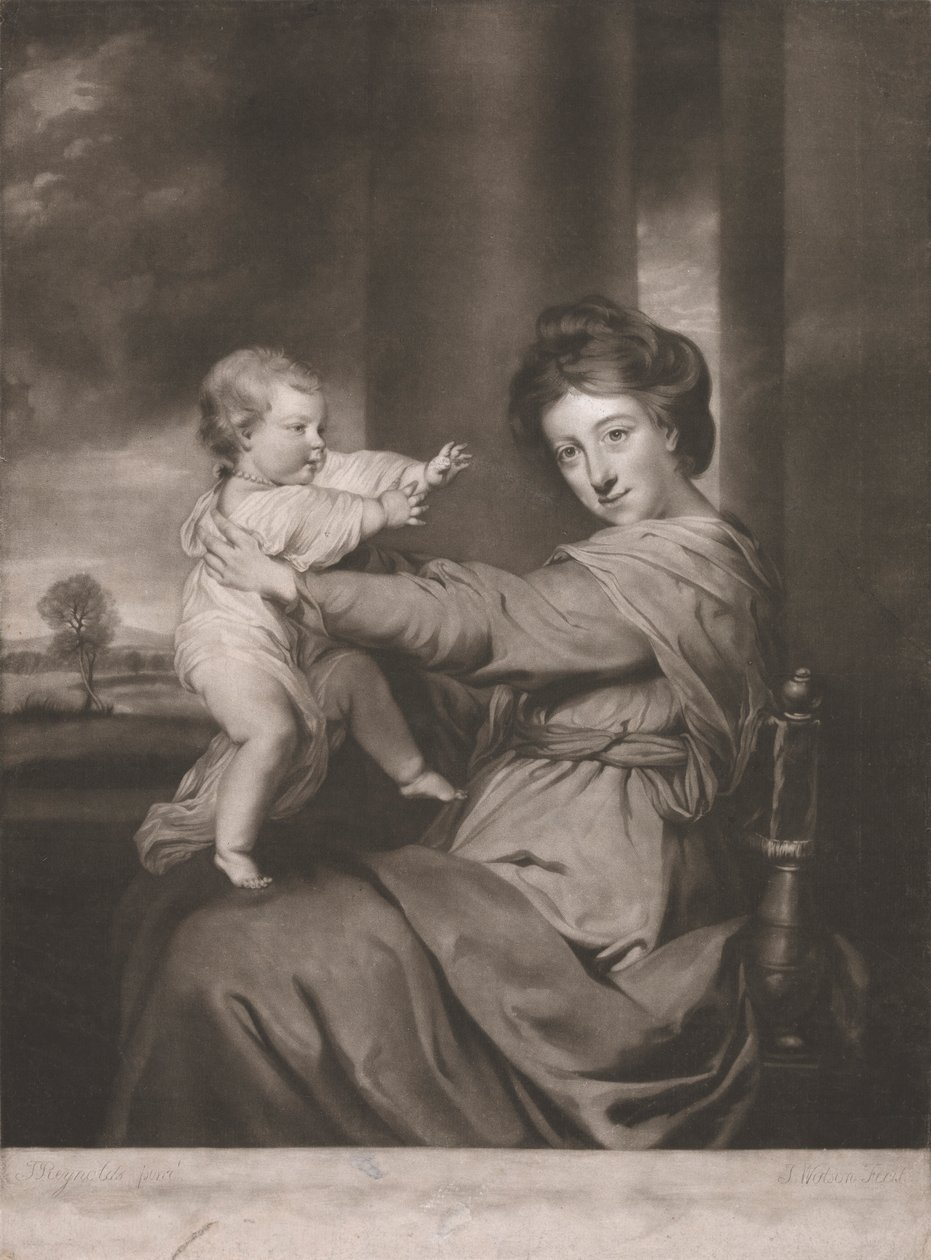 Carolina Duchessa di Marlborough con Lady Caroline Spencer Sua Figlia da James Watson