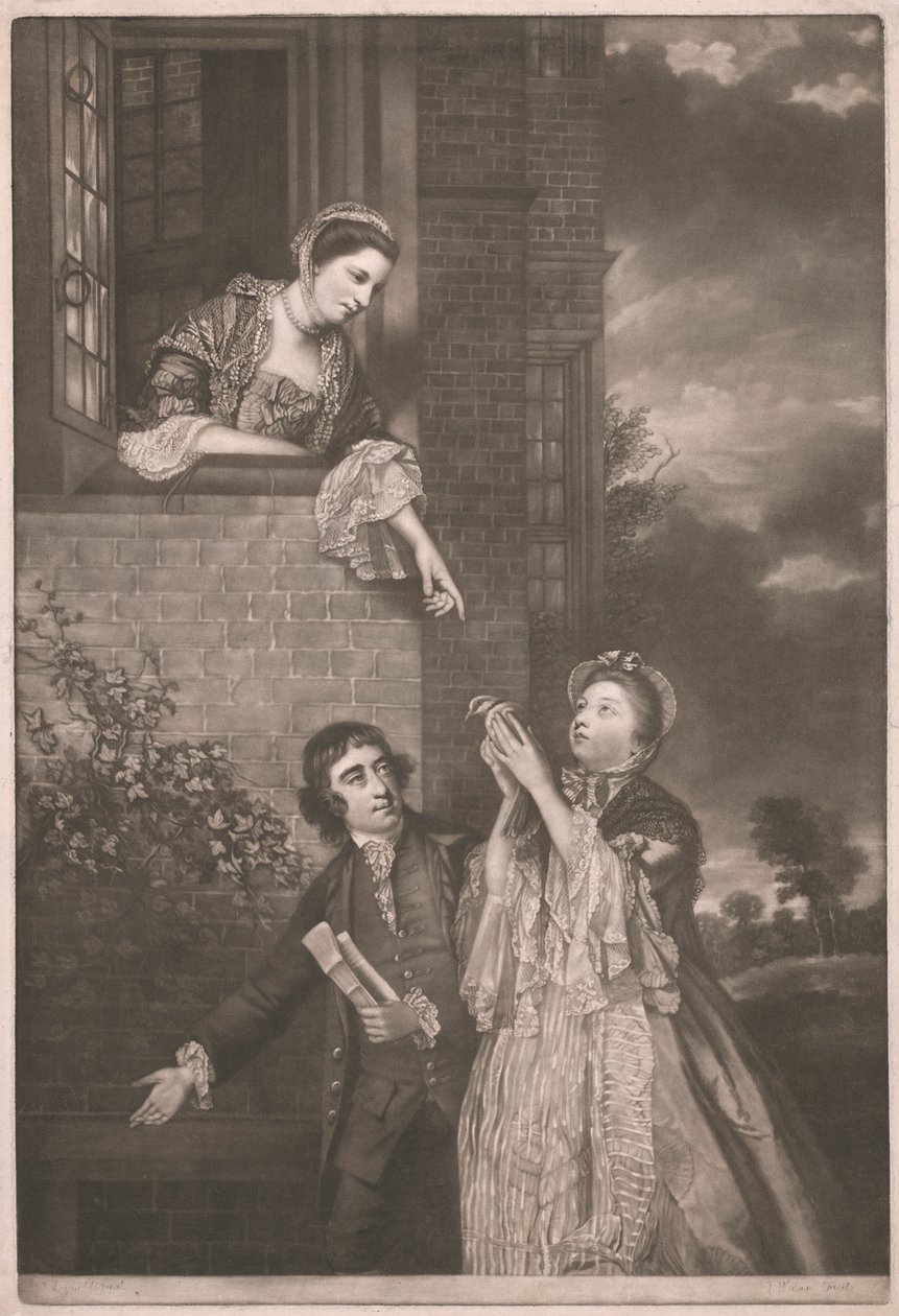 Charles James Fox, con Lady Sarah Lenox e Lady Susan Strangways da James Watson