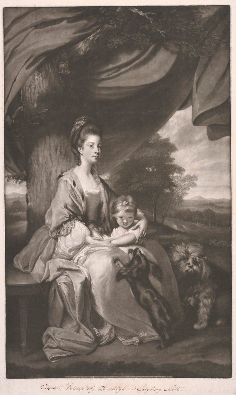 Duchessa di Buccleuch con sua figlia, Lady Mary Scott da James Watson