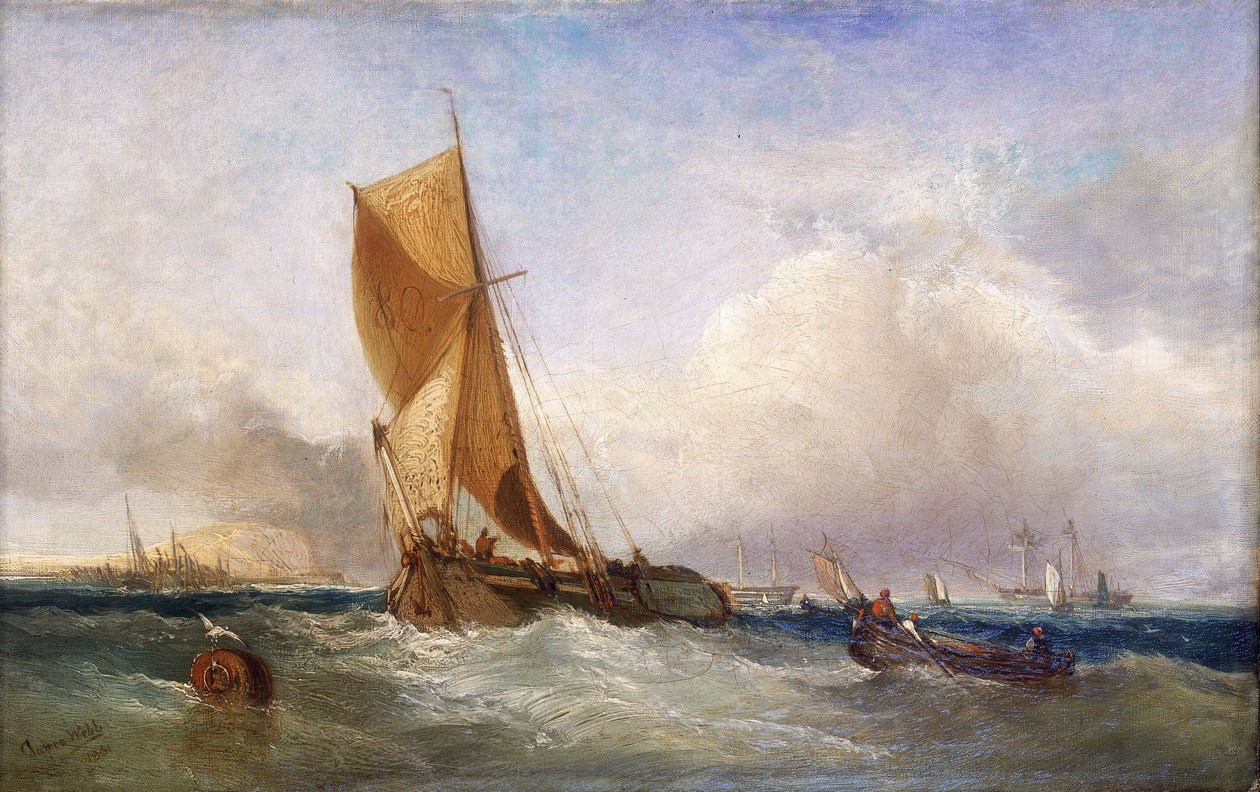 Un veliero del Tamigi (Inghilterra), per il trasporto e il commercio lungo il fiume e sulla costa orientale da James Webb