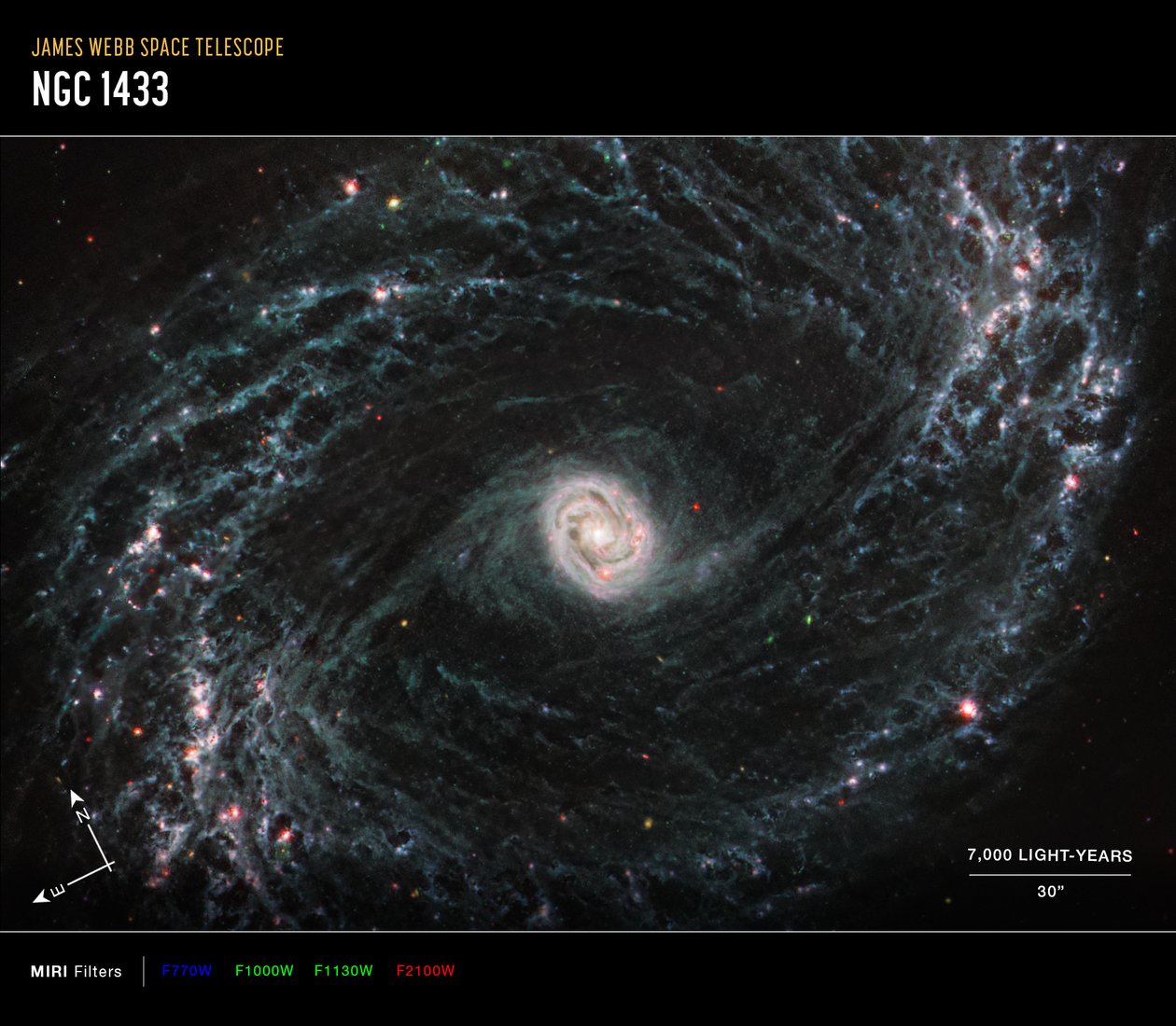 NGC 1433 da James Webb Space Telescope (NASA)