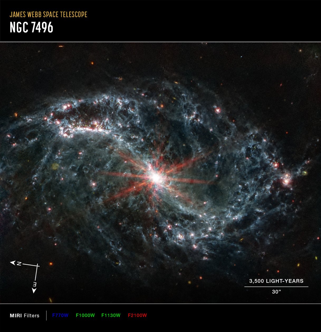NGC 7496 da James Webb Space Telescope (NASA)